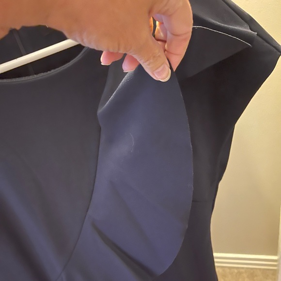 Banana Republic Navy Dress, size 12, ruffle front! - Picture 2 of 8